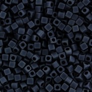 Miyuki square - cubes 1.8mm Beads - Matted gunmetal SB18-2001